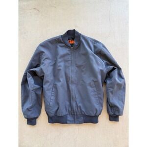 Vintage Red Kap Workwear Bomber Jacket Gray Quilted Lined XL Y2K